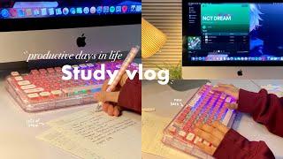 Study Vlog ️ 4am studying, going to cafe, new keeb and more ft. Yunzii