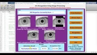 Iris Recognition Using Matlab Source Code || Final Year Project | IEEE Projects