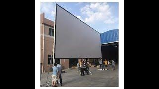 Outdoor folding foldable projector quick folding fast fold projection screen