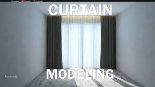 How to create a Curtain 3Ds max | Create a Curtain with Cloth Modifier #curtainmodeling