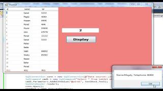 c# tutorial for beginners - How to retrieve data from database and display it in a messagebox