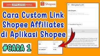 Cara Membuat Custom Link Shopee Affiliate Di Aplikasi Shopee