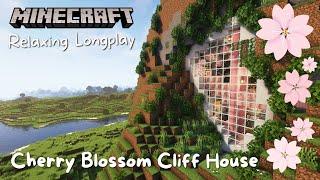 Minecraft Longplay | Cherry Blossom Cave House (no commentary) 1.20