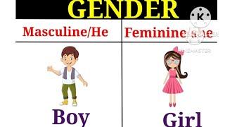 Genders in english with pictures| Learn Masculine and Feminine Genders for Kids| Kids Learning