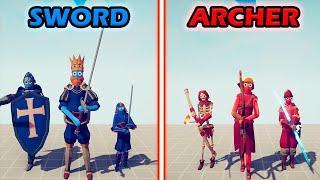 ARCHER TEAM vs SWORD TEAM - Totally Accurate Battle Simulator | TABS