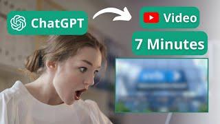 How i made AI Youtube Video using ChatGPT in 7 minutes (STEP BY STEP GUIDE)