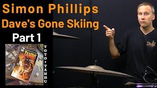 Simon Phillips - Dave's Gone Skiing - Toto - Drum Lesson Tutorial Part 1