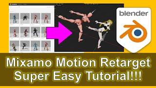 Mixamo Motion to Blender 4.1 3D Avatar | Retargeting Tutorial | Character Animation