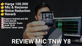 REVIEW DAN CARA MENGGUNAKAN MIC WIRELESS TNW Y8 - MIC KECIL HASIL SUARA SEKELAS STUDIO HARGA MURAH