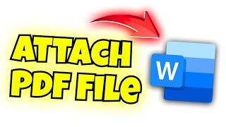 how to attach a pdf file to a word document