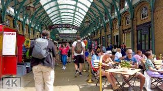 Walking in London's Soho in Summer | Covent Garden, Secret Garden, Denmark Street [4K]