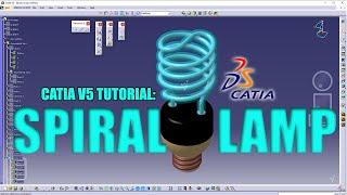 CATIA V5 TUTORIAL: Surface Modelling SPIRAL LAMP! *From START to FINISH*