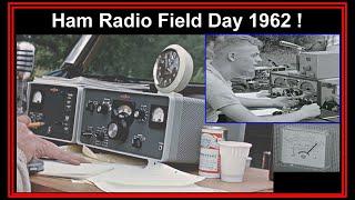 Vintage 1962 HAM RADIO FIELD DAY Kensington Park Michigan, improved video (communications antenna)