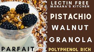 How To Make Granola Fruit Parfait at Home (Lectin Free Breakfast Recipe) Pistachio Walnut Granola