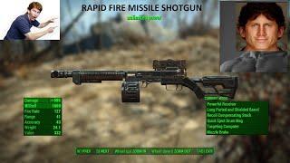 Fallout 4 how to make a rapid fire missile launcher shotgun (insane glitched weapon)