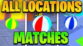 How To FIND ALL 10 MATCHES BEACH BALL LOCATIONS in Toilet Tower Defense!