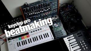 Keystep pro - Making a hiphop beat in the dawless corner