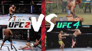 UFC 2 VS UFC 4 KNOCKOUTS (WHICH GAME WAS BETTER)