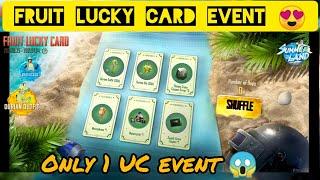 FRUIT LUCKY CARD NEW EVENT IN PUBG | FRUIT LUCKY CARD OPENING IN 1 SINGLE UC | LUCKY CARD EVENT