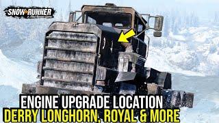 Engine Upgrade Location Derry Longhorn, Royal & More in Snow*Runner