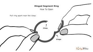 How to open and close hinged segment rings, clicker rings - BodyJ4You