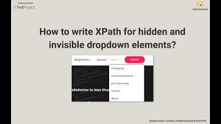 How to write XPath for Hidden and Invisible dropdown elements: SelectorsHub