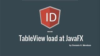 JavaFX - Tableview (Load example)