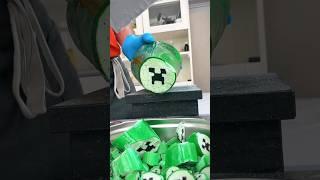 Crafting a Creeper Candy in Minecraft - Drawing Inside Candy Tutorial #funnyvideo #memes  #minecraft