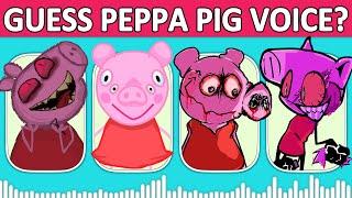 FNF Guess Character by Their Voice | Peppa Pig Quiz | Peppa Pig Exe, Pibby Peppa, Bacon Peppa, Eppa