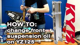 HOW TO:change front suspension oil on yz125