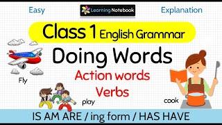 Class 1 Doing Words | Grade 1 Action Words | Class 1 Verbs