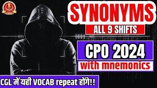 Synonyms asked in CPO 2024 | SSC CGL 2024 | QEng