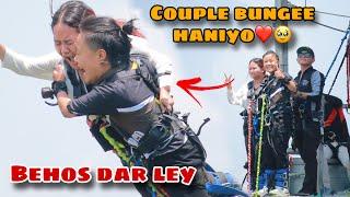 FUNNIEST REACTION ESTO DAR KAILEY LAGEYKO THIYENA  COUPLE BUNGEE PANI HANIYO ️ BEHOS JHANNAI