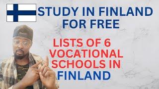 Study in Finland for Free| LIST OF 6 VOCATIONAL COLLEGES IN FINLAND