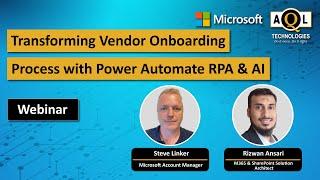 Transforming Vendor Onboarding Process with Power Automate RPA & AI