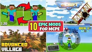 Top 10 Minecraft Mods || Mcpe 1.20+ || 10 best mods for mcpe 