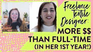 SFF158: How this Freelance Textile Designer Outearned Her Salary (in her first year of freelancing)