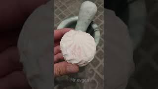 Crushing in mortar pink marshmallow | ASMR | Mr evgen #shorts