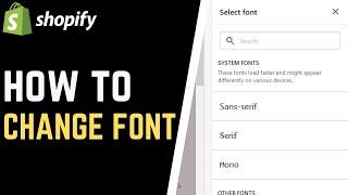 How to Change Font in Shopify