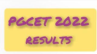 PGCET 2022 RESULTS ARE OUT (29-DEC-2022)