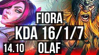 FIORA vs OLAF (TOP) | 16/1/7, Legendary | EUW Diamond | 14.10