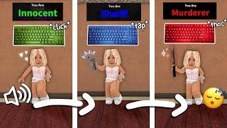 (roblox asmr) MM2 BUT I SWITCH KEYBOARDS EVERY ROUND...