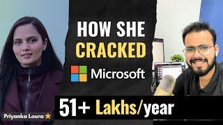  How She Cracked #Microsoft Interview Internship & Full time | Microsoft Interview Experience SDE 1