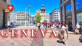 SWITZERLAND GENEVA  Virtual walk through historic old town / International flair on Lake Geneva 4K