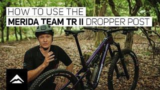 How to: MERIDA TEAM TR II dropper post travel adjustment | Tool free 30-230 mm travel adjustable