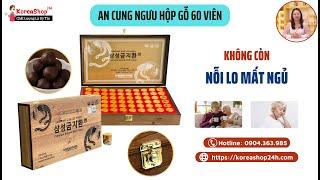 An Cung Ngưu Hoàng Hoàn Hàn Quốc Hộp Gỗ 60 Viên Điều Trị Dứt Điểm Mất Ngủ