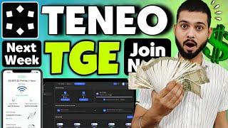 Teneo Airdrop - Launch Next Week - Last Chance To Join Now