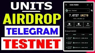 UNITS WALLET TELEGRAM TESTNET AIRDROP | Don't Miss