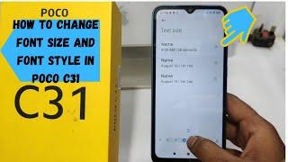 How to Change Font  size and Font Style in POCO C31| How to Set Up Font Size in POCO C31