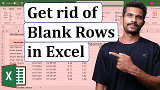 Delete Blank Rows in Excel